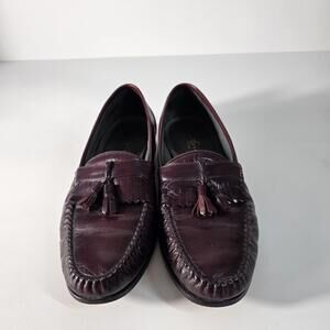 Town Craft  Men's US 10 EW Burgundy Kiltie Tassel Dress Loafer Shoes